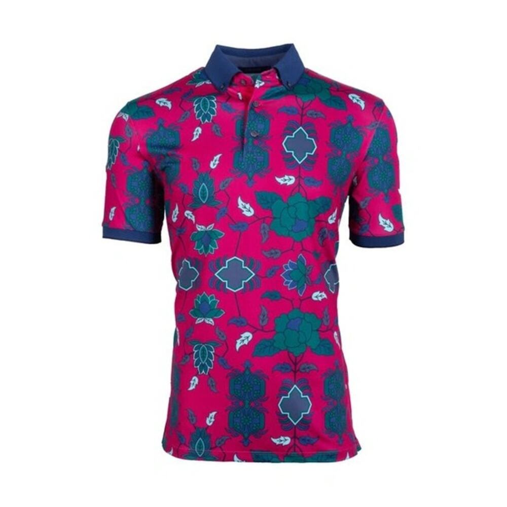 NWT Greyson Men's Moutain Laurel Polo in Bittersweet size Large